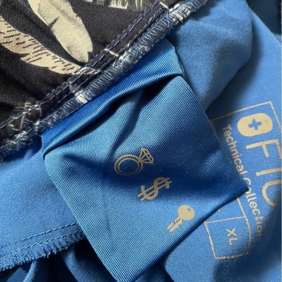 Figs Tema Performance Cargo Scrubs Pants Tropical Blue Women's Sz XL - Picture 12 of 12